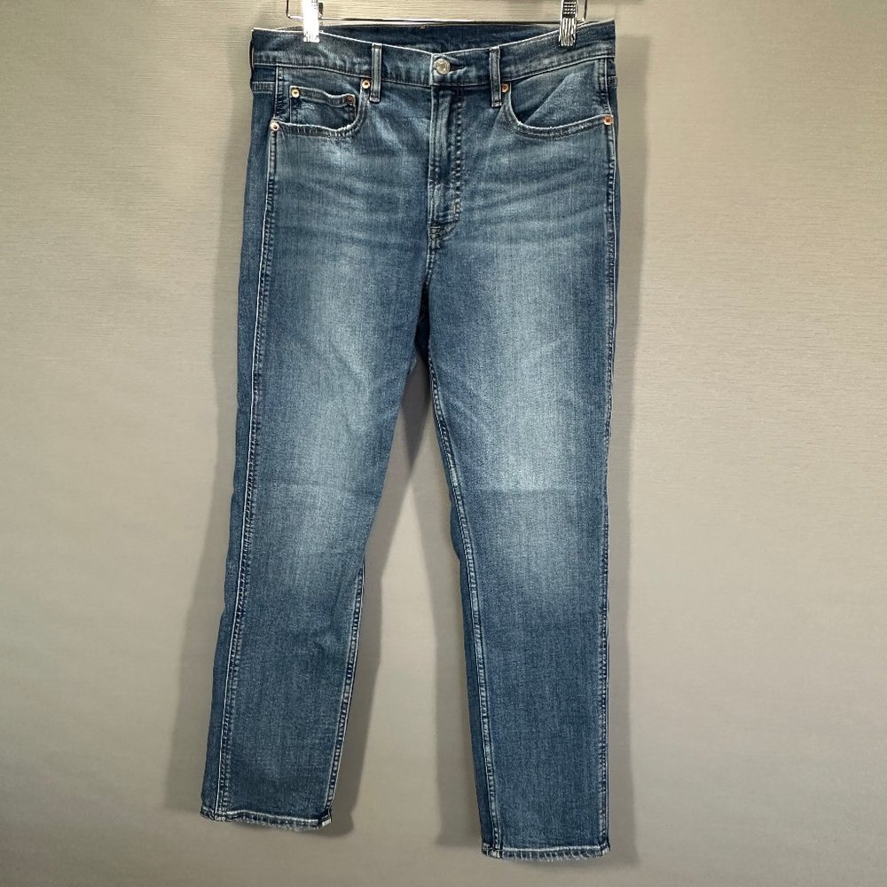 GAP Jeans Womens 12 Vintage Slim High Rise Cotton Stretch Light Wash Pockets
